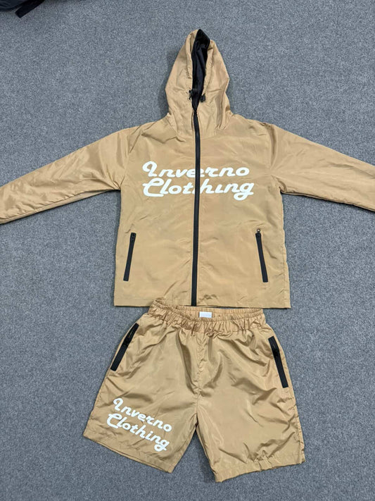 IV Reflective two piece hooded short set